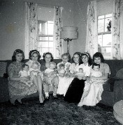 Becky Dorrough; friends with dolls
